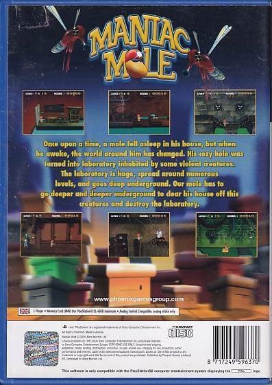 Maniac Mole - PS2 (B Grade) (Genbrug)